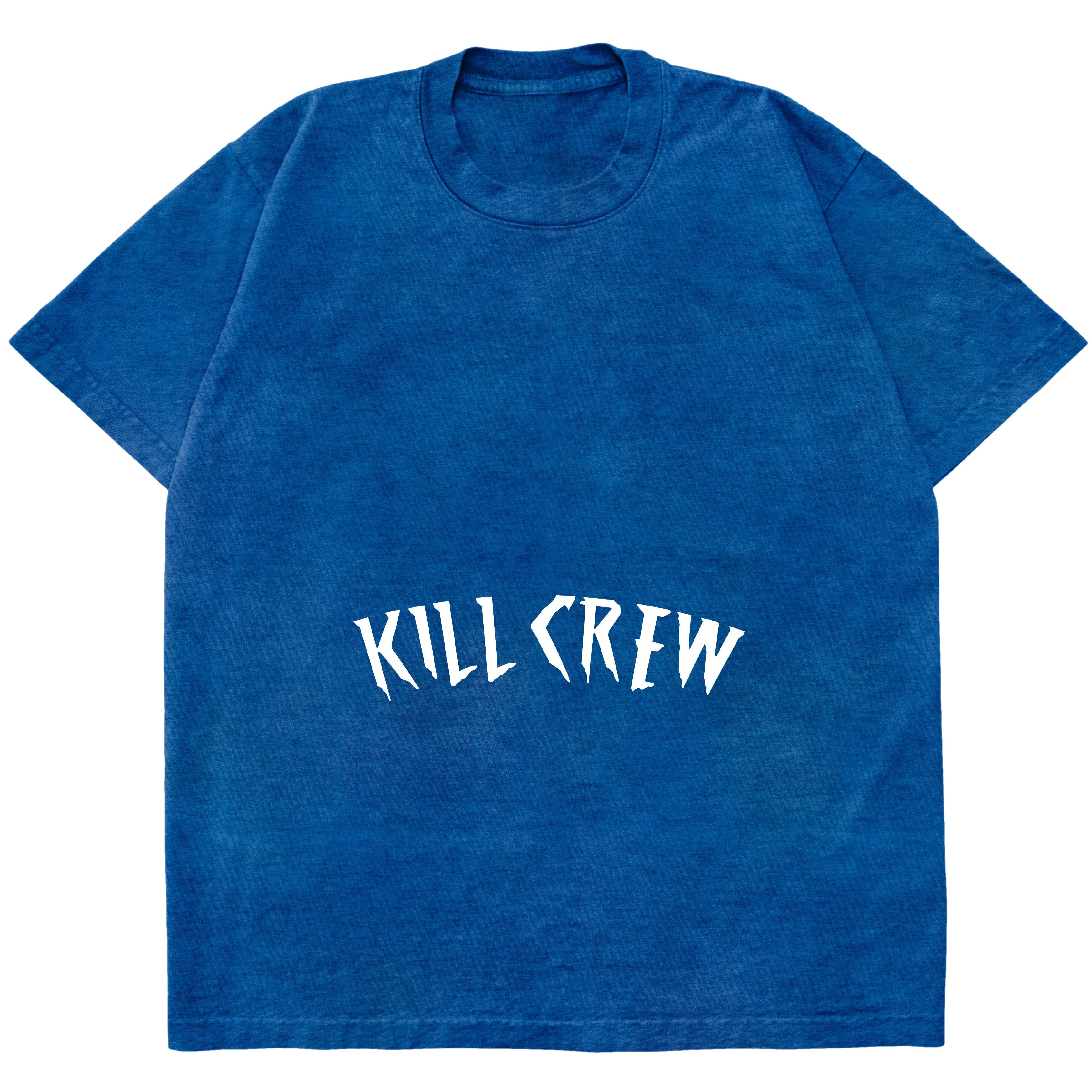 OVERSIZED LUX ACID WASH T-SHIRT - BLUE / WHITE – Kill Crew