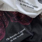 RELAXED FIT LUX "VINTAGE BOXING" T-SHIRT - BLACK