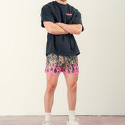 MUAY THAI SHORTS (MID THIGH CUT) WILDFIRE - PINK