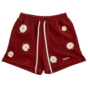 COTTON SHORTS (MID THIGH CUT) DAISY - MAROON