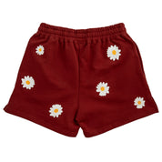 COTTON SHORTS (MID THIGH CUT) DAISY - MAROON