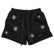 COTTON SHORTS (MID THIGH CUT) DAISY - BLACKOUT