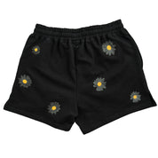 COTTON SHORTS (MID THIGH CUT) DAISY - BLACKOUT