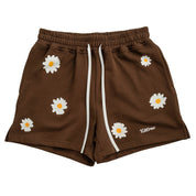 COTTON SHORTS (MID THIGH CUT) DAISY - BROWN
