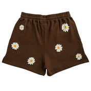 COTTON SHORTS (MID THIGH CUT) DAISY - BROWN