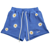 COTTON SHORTS (MID THIGH CUT) DAISY - BLUE