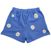 COTTON SHORTS (MID THIGH CUT) DAISY - BLUE