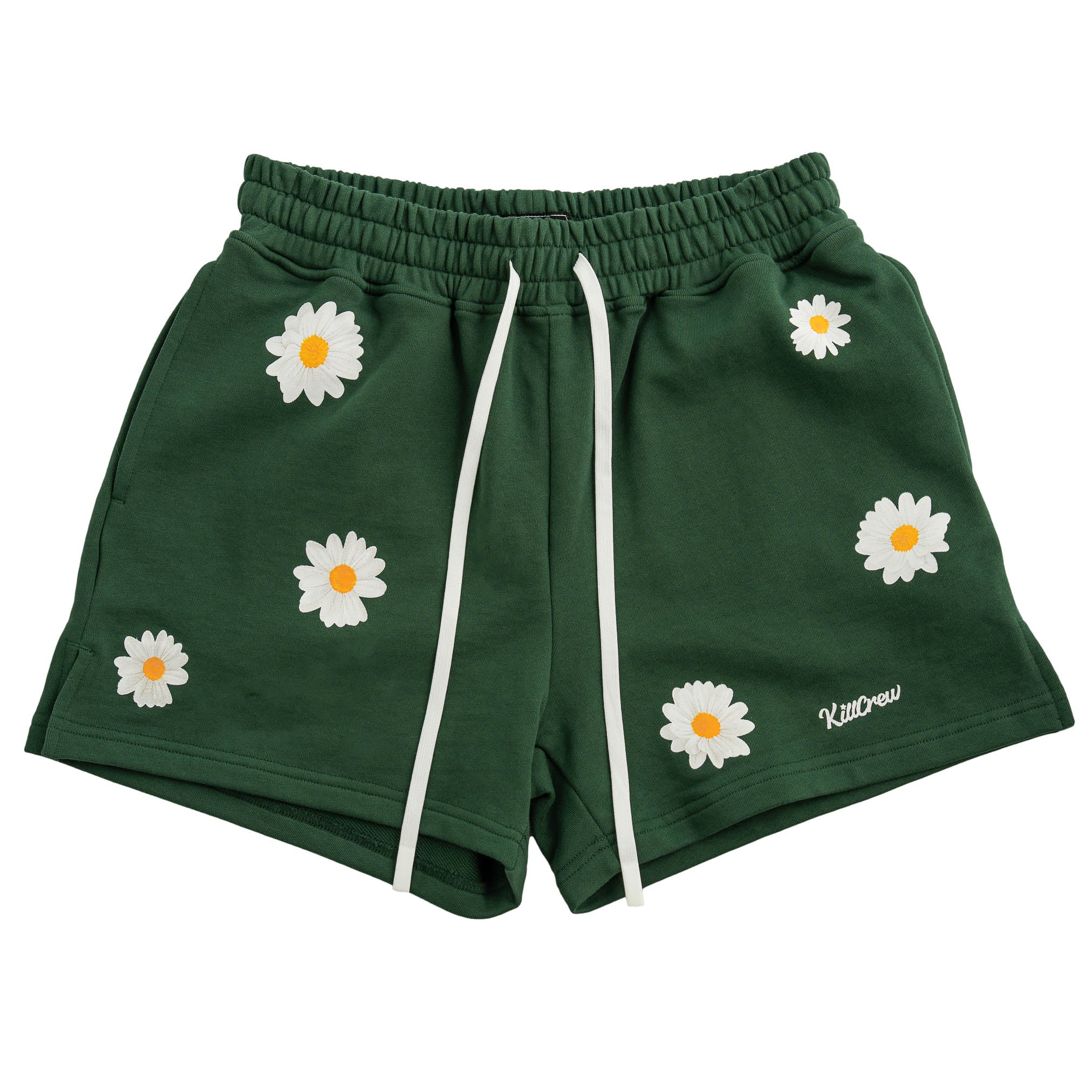 COTTON SHORTS (MID THIGH CUT) DAISY - GREEN