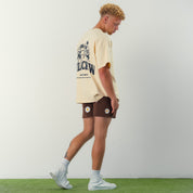 COTTON SHORTS (MID THIGH CUT) DAISY - BROWN