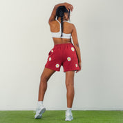 COTTON SHORTS (MID THIGH CUT) DAISY - MAROON