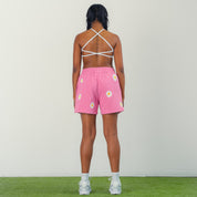 COTTON SHORTS (MID THIGH CUT) DAISY - PINK