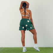 COTTON SHORTS (MID THIGH CUT) DAISY - GREEN
