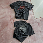 RELAXED FIT LUX CROWN OF THORNS T-SHIRT - BLACK