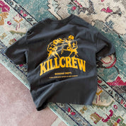 RELAXED FIT NATURAL COTTON BOXING DEPARTMENT T-SHIRT - GREY / GOLD