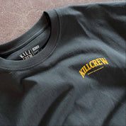 RELAXED FIT NATURAL COTTON BOXING DEPARTMENT T-SHIRT - GREY / GOLD