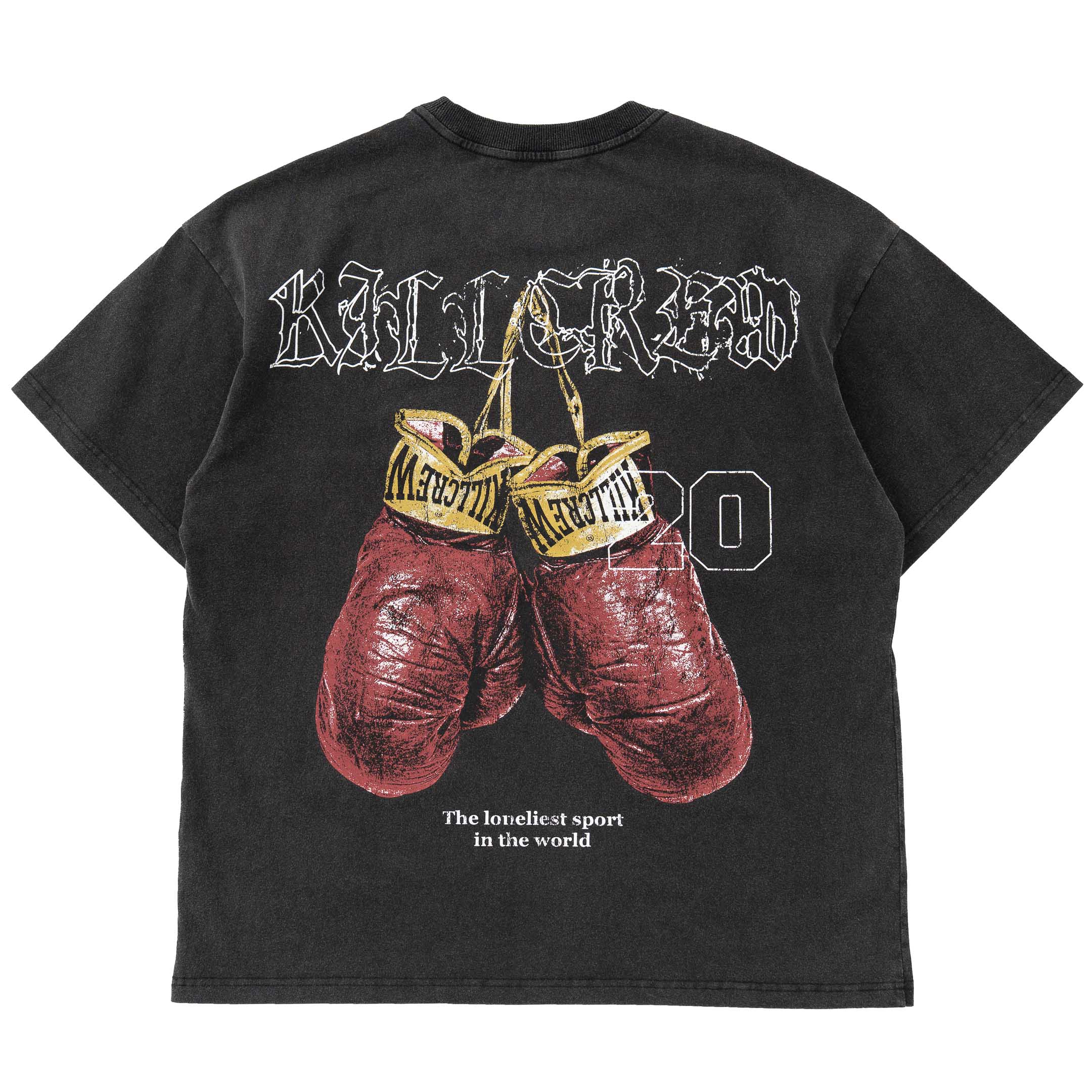 RELAXED FIT LUX "VINTAGE BOXING" T-SHIRT - BLACK