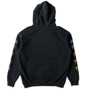 OVERSIZED LUX DISMEMBER YOUR DEMONS HOODIE - BLACK / YELLOW