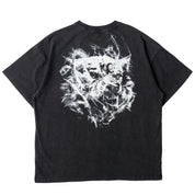 RELAXED FIT LUX SMOKE WOLF T-SHIRT - BLACK