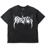 RELAXED FIT LUX SMOKE WOLF T-SHIRT - BLACK