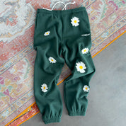 OVERSIZED LUX "DAISY" SWEATPANTS - GREEN