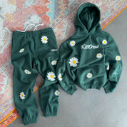 OVERSIZED LUX "DAISY" SWEATPANTS - GREEN