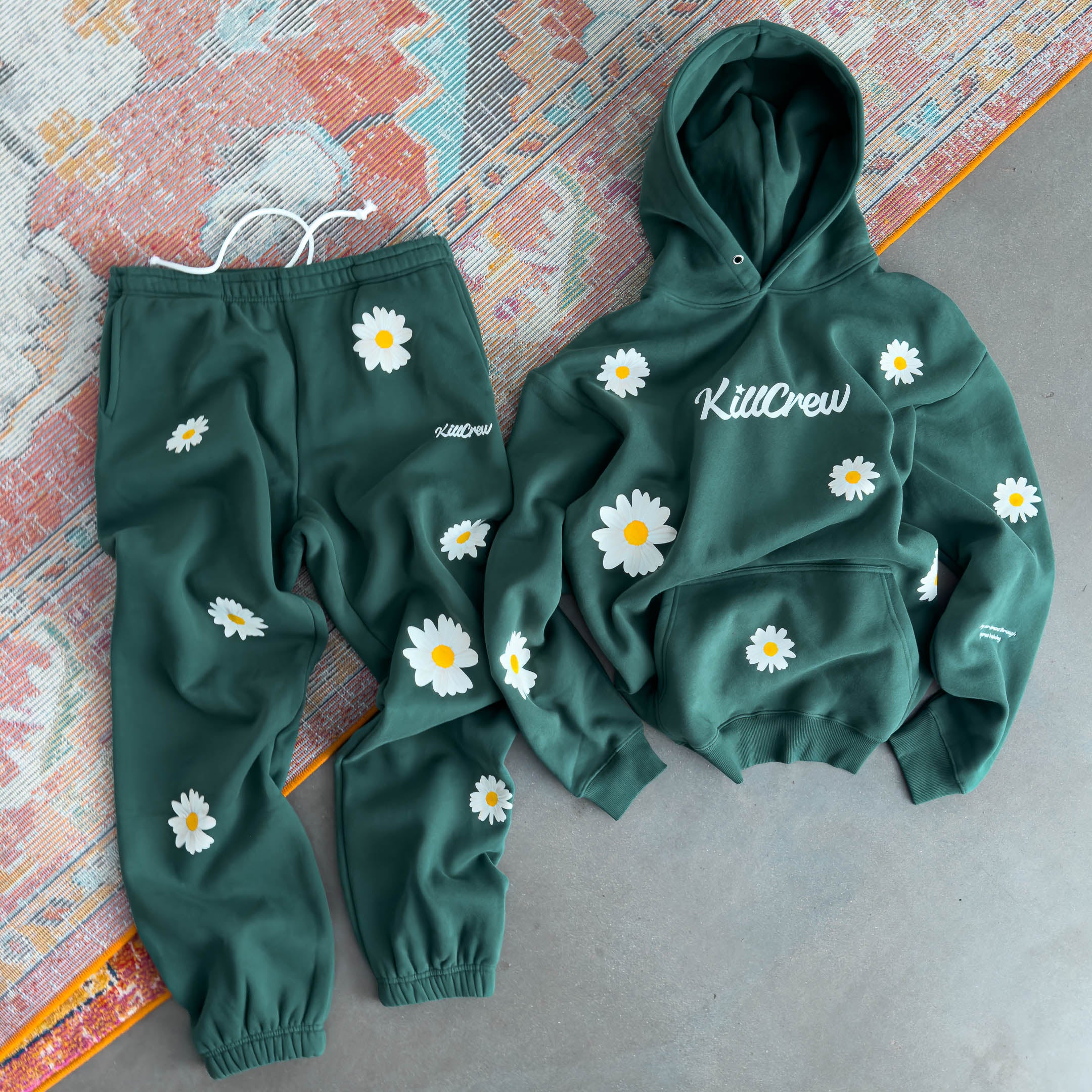 OVERSIZED LUX "DAISY" HOODIE - GREEN