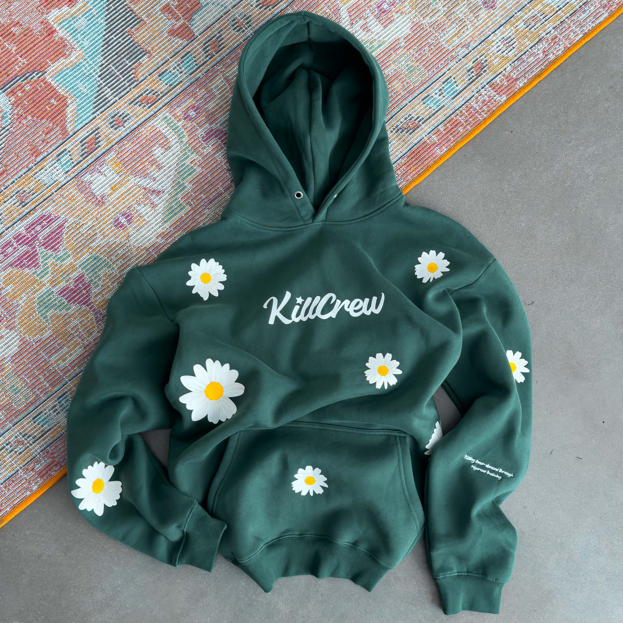 OVERSIZED LUX "DAISY" HOODIE - GREEN
