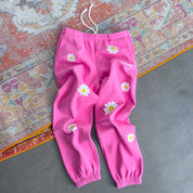 OVERSIZED LUX "DAISY" SWEATPANTS - PINK