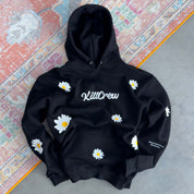 OVERSIZED LUX "DAISY" HOODIE - BLACK