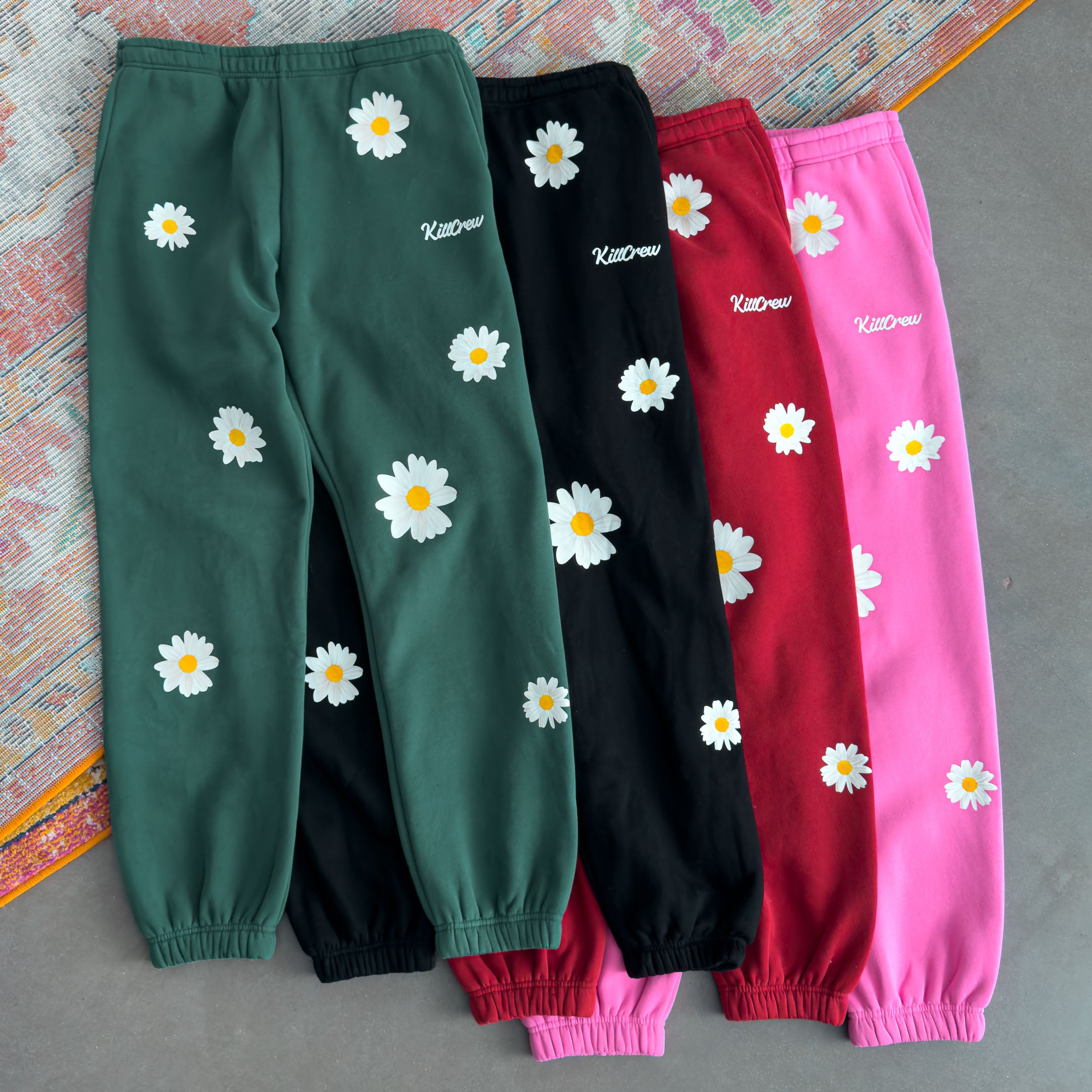 OVERSIZED LUX "DAISY" SWEATPANTS - GREEN