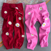 OVERSIZED LUX "DAISY" SWEATPANTS - PINK