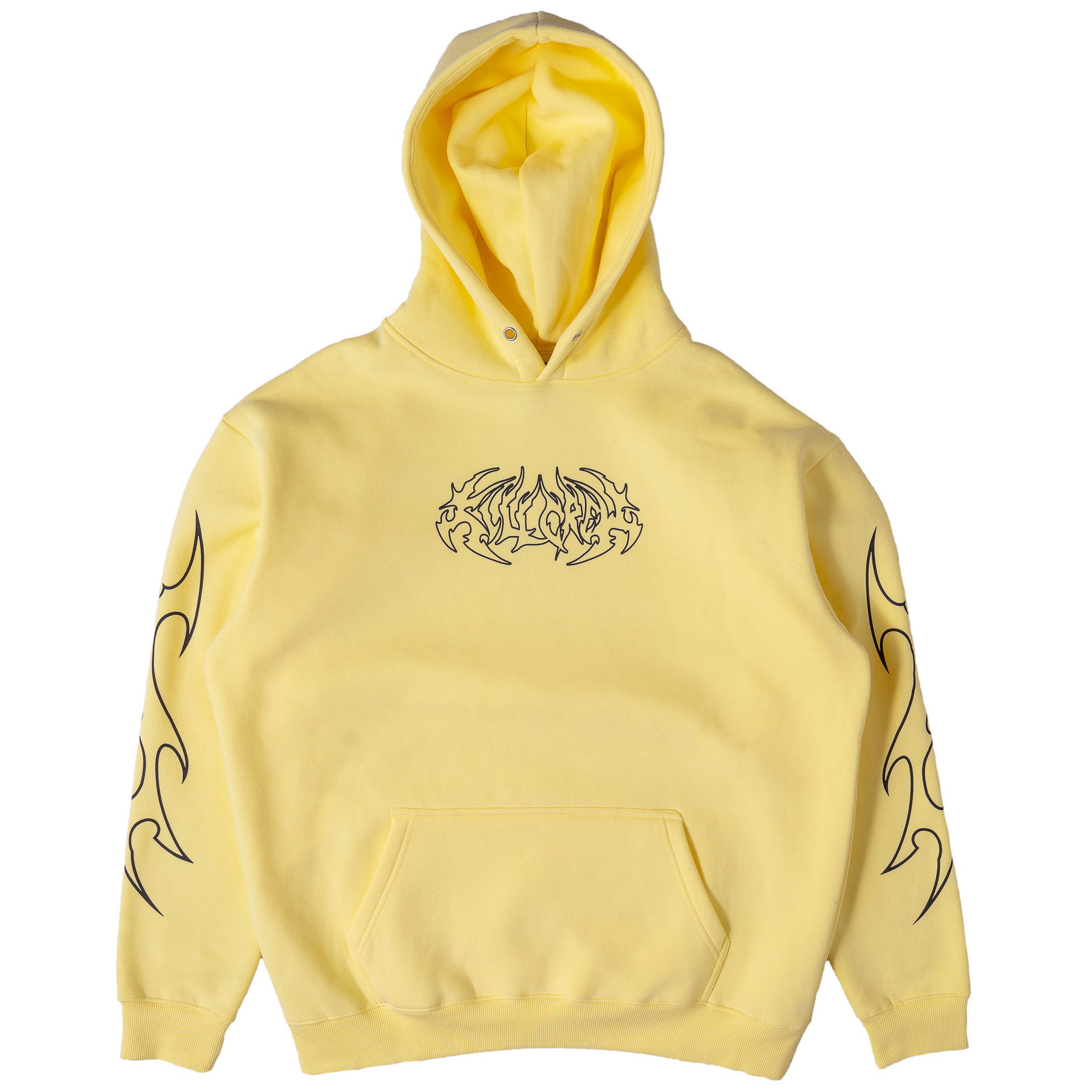 OVERSIZED LUX "TRIBAL" HOODIE - YELLOW / BLACK