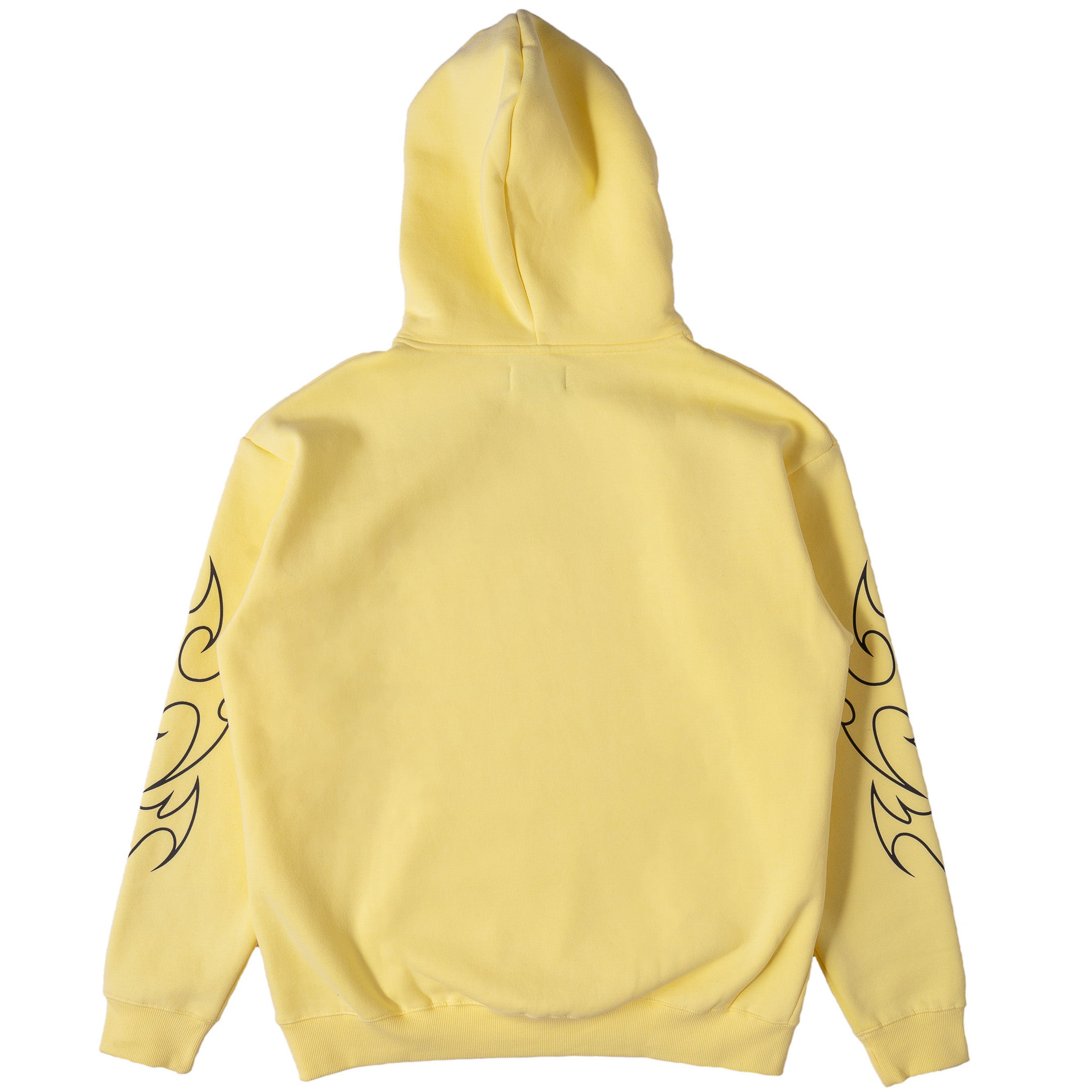 OVERSIZED LUX "TRIBAL" HOODIE - YELLOW / BLACK