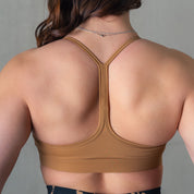 CLASSIC SPORTS BRA - TAN / BLACK