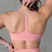 CLASSIC SPORTS BRA STAR BOY - PEACH / WHITE