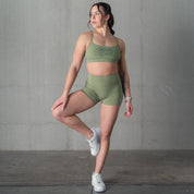 CLASSIC SPORTS BRA TRIBAL - GREEN / BLACK