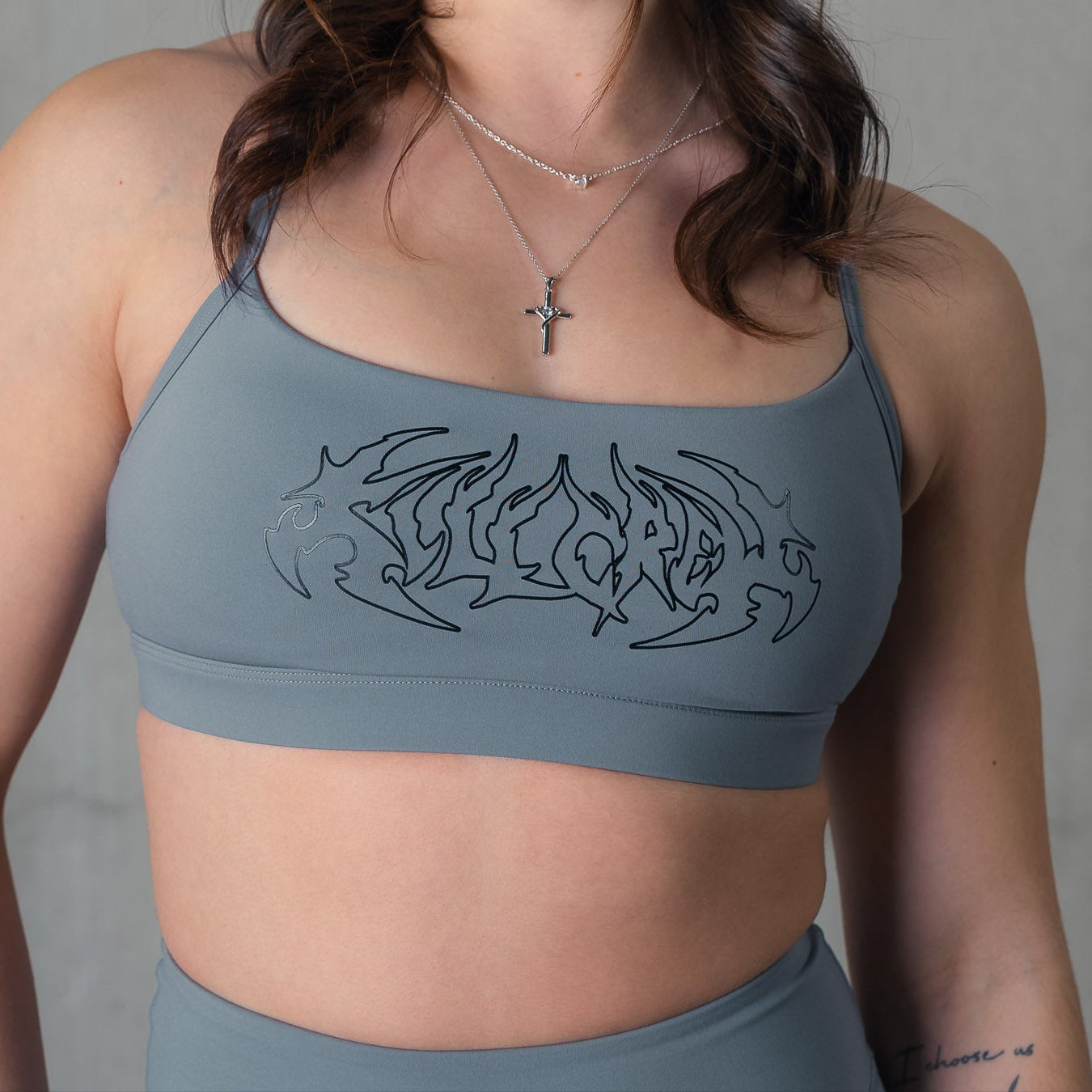 CLASSIC SPORTS BRA TRIBAL - GREY / BLACK