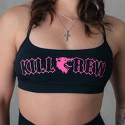 CLASSIC SPORTS BRA - BLACK / PINK
