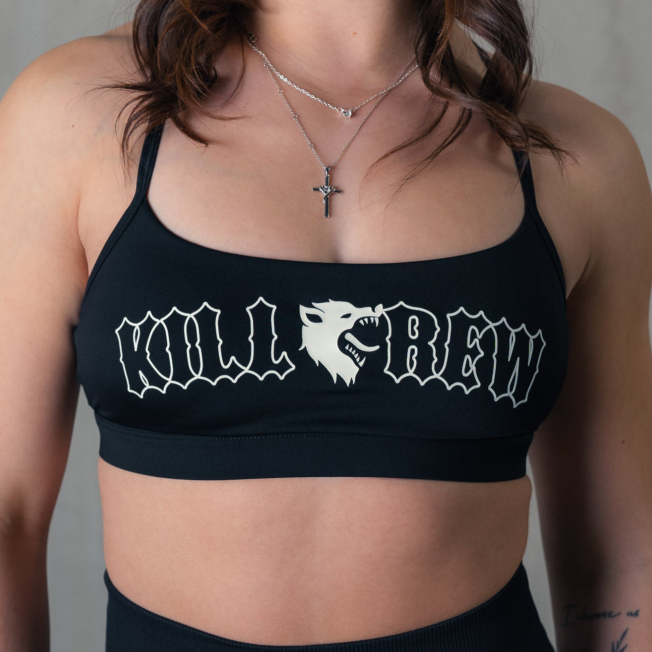 CLASSIC SPORTS BRA - BLACK / WHITE