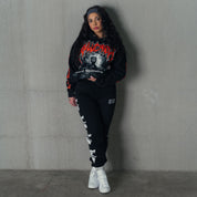 OVERSIZED LUX "GHOUL" HOODIE - BLACK