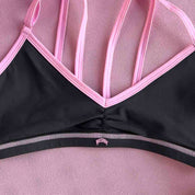 OUTSEAM SPORTS BRA - BLACK / PINK