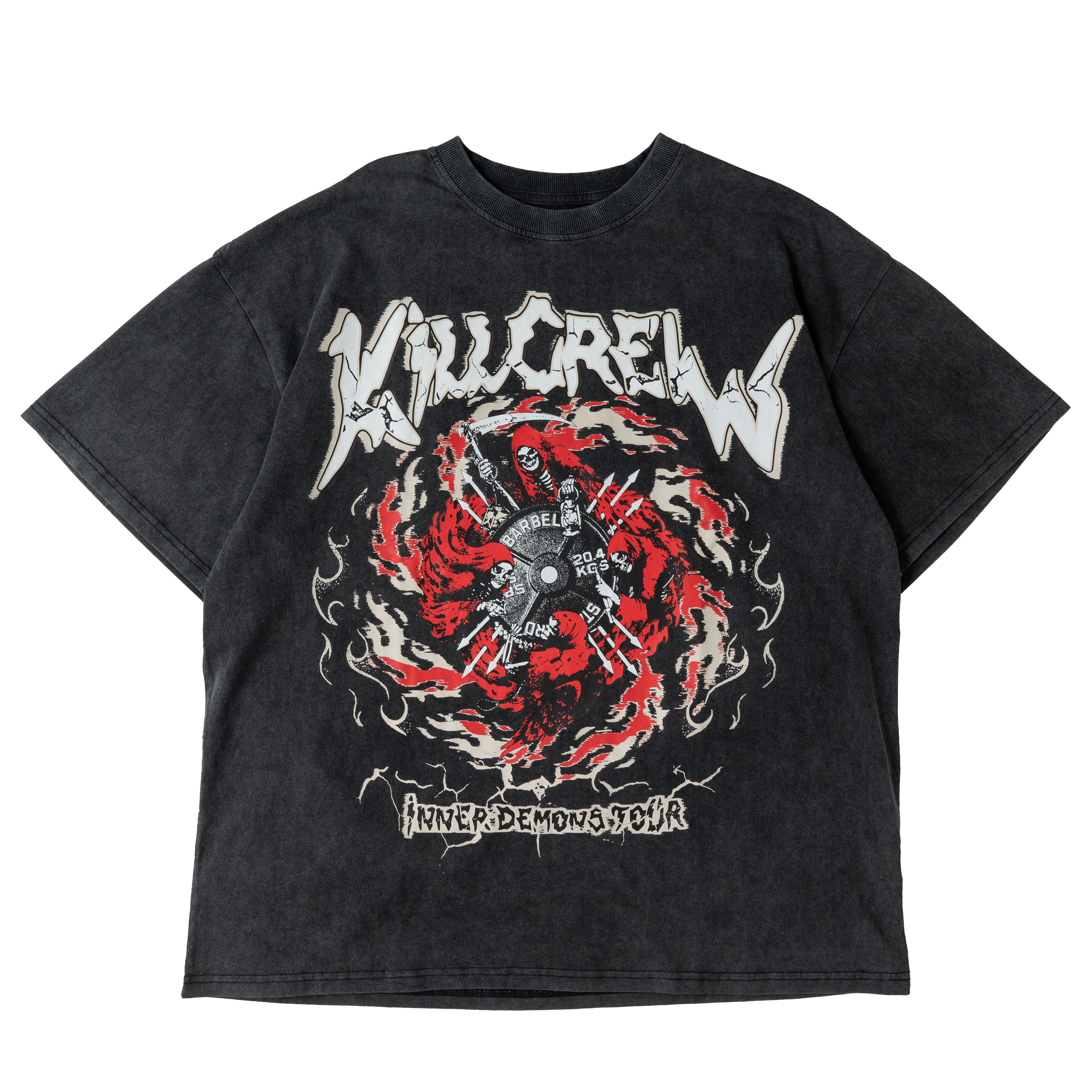 OVERSIZED DEMONS TOUR T-SHIRT - BLACK / RED – Kill Crew
