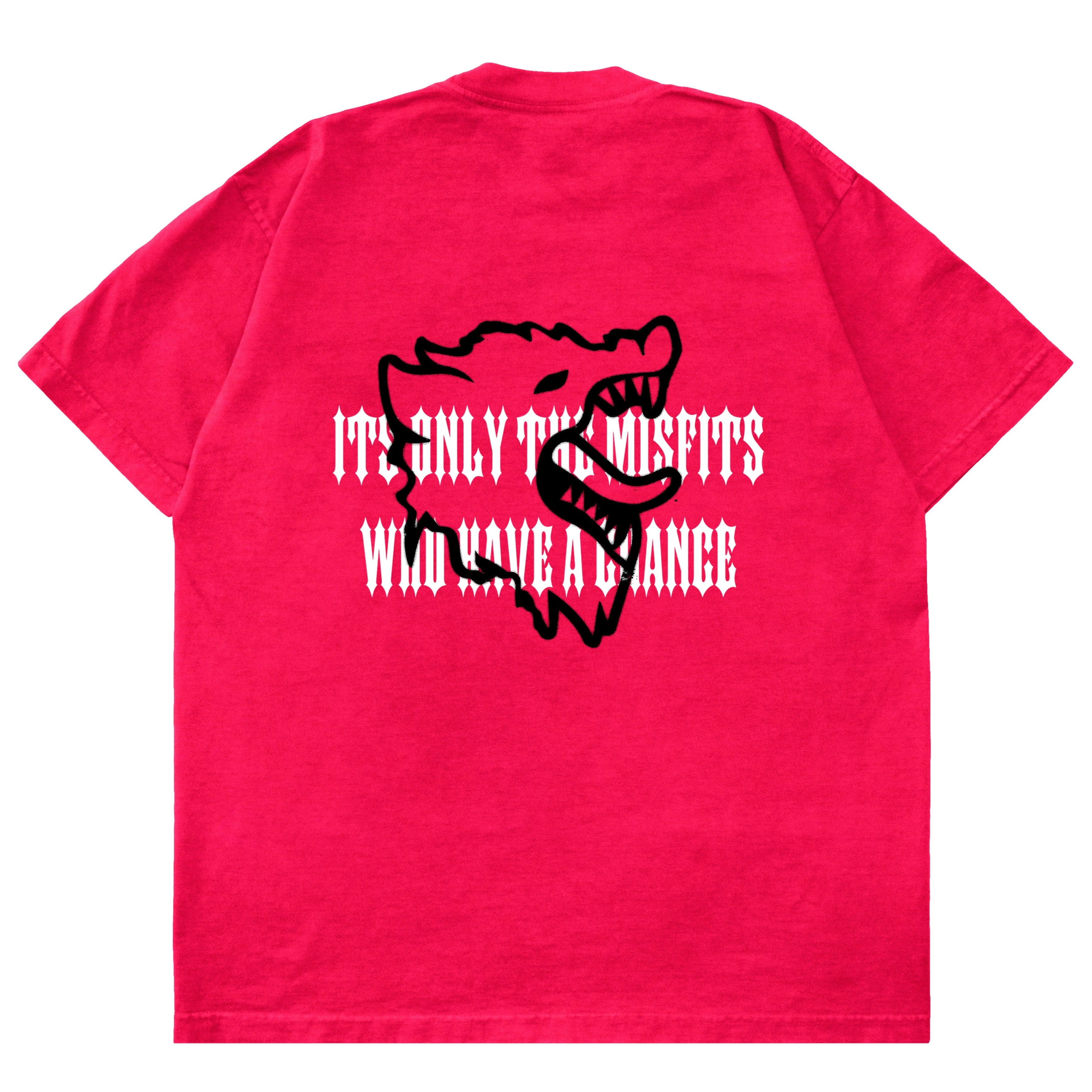 OVERSIZED MISFITS HAVE A CHANCE T-SHIRT - RED – Kill Crew