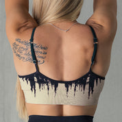 SHATTER SPORTS BRA - BLACK / CREAM
