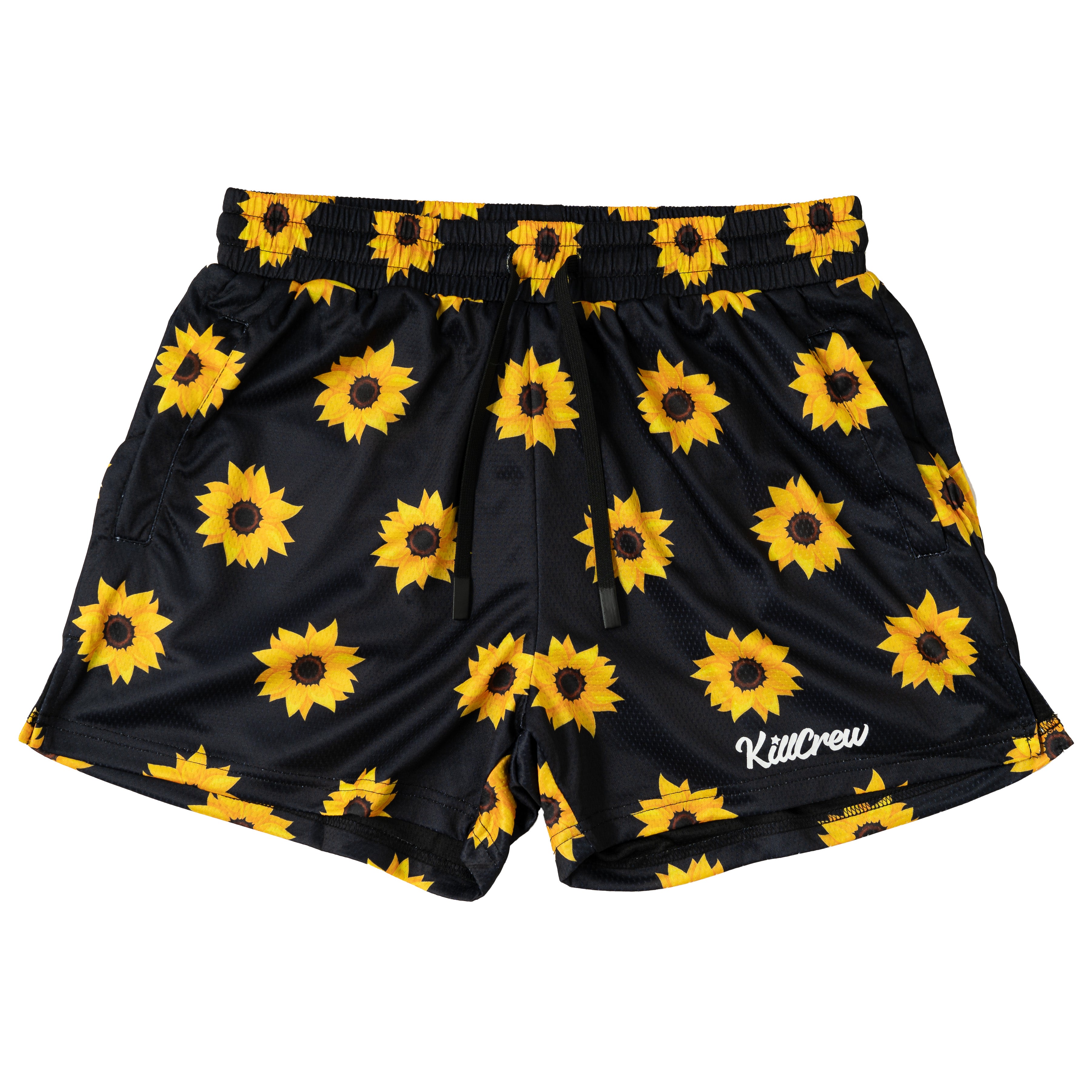 sunflower ショーツ MUAY THAI SHORTS (MID THIGH CUT) SUNFLOWER - BLACK – Kill Crew