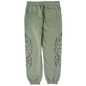 OVERSIZED LUX "TRIBAL" SWEATPANTS - GREEN / BLACK