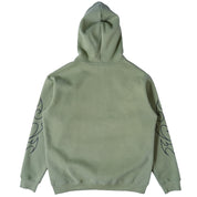 OVERSIZED LUX "TRIBAL" HOODIE - GREEN / BLACK