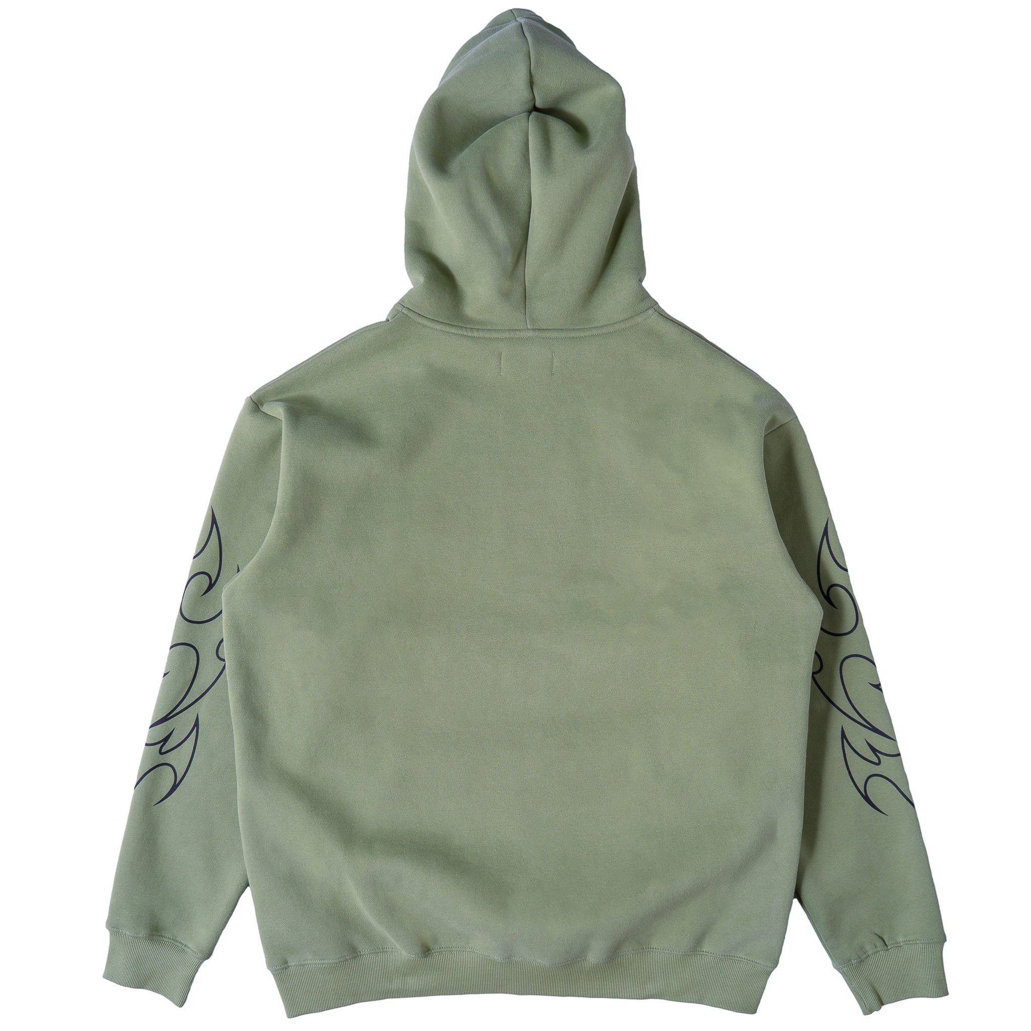 OVERSIZED LUX "TRIBAL" HOODIE - GREEN / BLACK