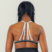 OUTSEAM SPORTS BRA - BLACK / WHITE