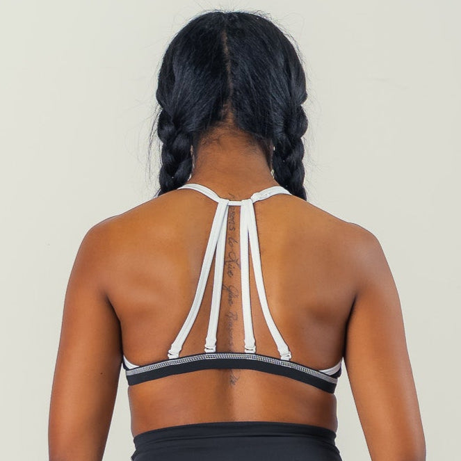 OUTSEAM SPORTS BRA - BLACK / WHITE